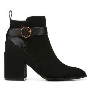 NWOT Vionic Tenley Black Leather Block Heel Ankle Booties Size 7.5